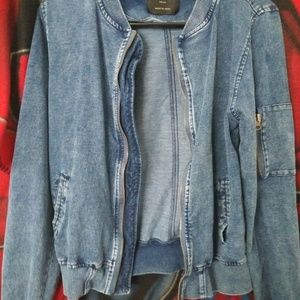 Denim bomber jacket